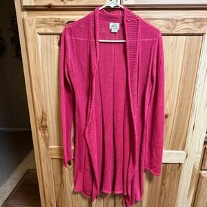 Ariat Lightweight Knit Cardigan Western Boho Fuchsia Raspberry Medium